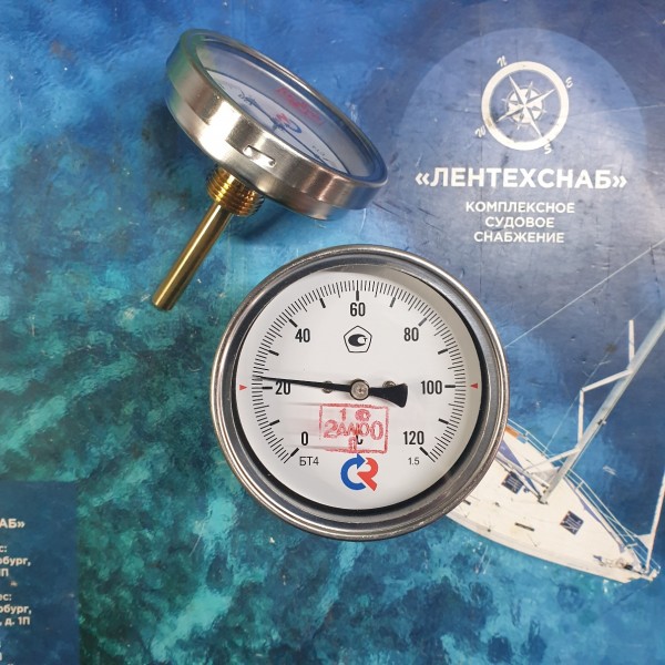 Термометр Росма БТ-41.211 D-80 мм аксиальный от 0 до +120°С